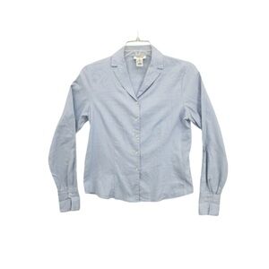 Talbots Womens Size 10 Herringbone Blue White Business